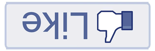 Like-knop ondersteboven