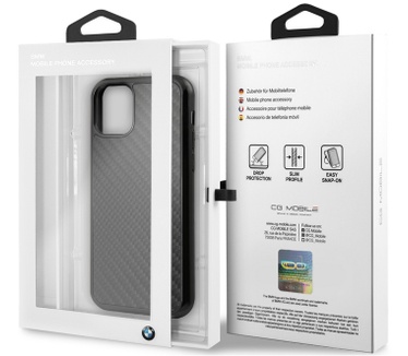 BMW Carbon Hard Case - Apple iPhone 11 (6.1'') - Zwart  Zwart