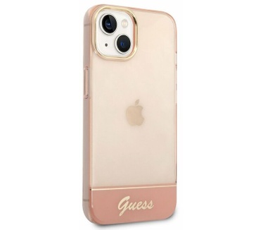 Guess Translucent Back Case - Apple iPhone 14 Plus (6.7") - Roze Roze