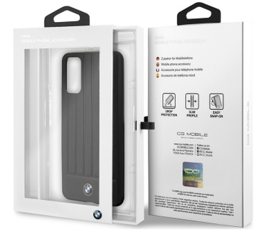 BMW Textured Leather Hard Case - Samsung Galaxy S20 - Zwart  Zwart