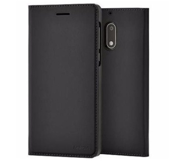 Nokia 6 Flip Case  Zwart