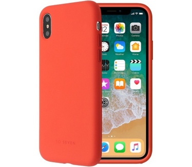 SO SEVEN Smoothie SiliconeCase - iPhone X/XS (5.8") - Oranje  Oranje