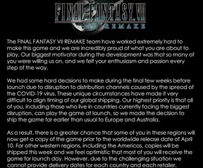 Square Enix over de release van Final Fantasy VII Remake