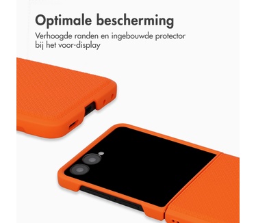 Accezz Grid Backcover voor de Samsung Galaxy Z Flip 8 - Oranje