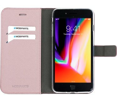 Mobiparts Saffiano Wallet Case Apple iPhone 7 Plus, iPhone 8 Plus Pink