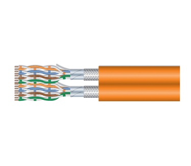 Equip Cat.7 S/FTP Duplex Installation Cable, LSZH, Solid Copper, 1000m