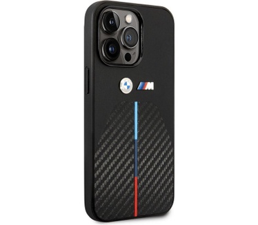BMW M Stamp Tricolor Back Case - Apple iPhone 14 Pro (6.1") Zwart Zwart