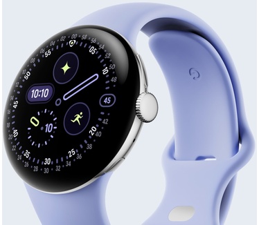 Google Pixel Watch 4, 4G, 41mm, Zilver (Paars)