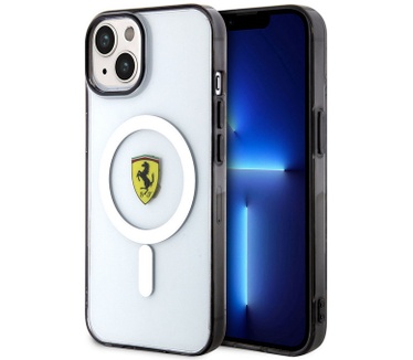 Ferrari Translucent Back Case - Apple iPhone 14 Plus (6.7") Clear Transparant