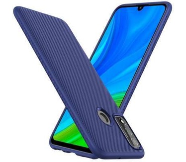 qMust Huawei P Smart 2020 Texture TPU Case - Blauw