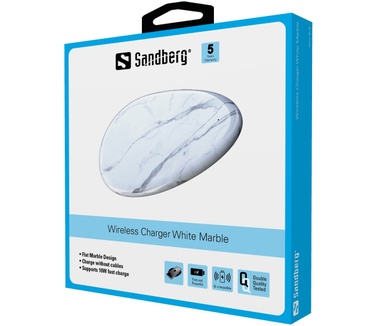 Sandberg Wireless Charger White Marble