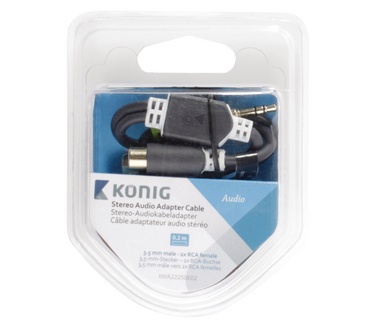 Konig 0.2 m, 3.5 mm/2 x RCA female