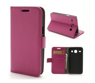 qMust Wallet Case met stand Samsung Galaxy Core (pink)