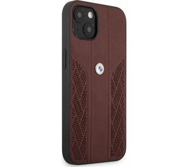 BMW Perforated Curved Back Case iPhone 13 (6.1") - Rood Rood