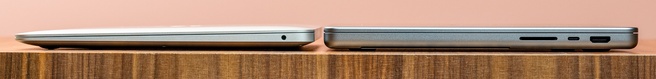 Apple Macbook Air (links) en Macbook Pro 14"