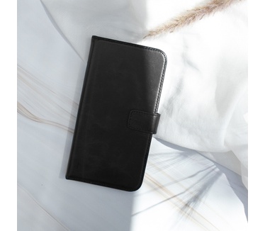 Selencia Echt Lederen Bookcase Samsung Galaxy S21 Plus - Zwart