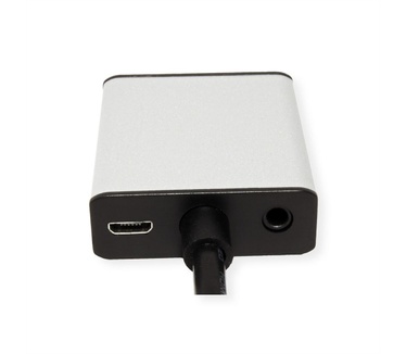 Value HDMI - VGA+3.5mm Zilver, Zwart