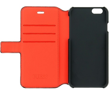 Guess Saffiano PU Leather Book Case - iPhone 6 Plus (5.5) - Zwart Zwart