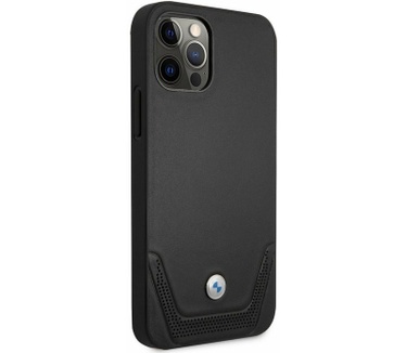 BMW Perforated Lower Stripe Case iPhone 12/12 Pro (6.1") - Zwart Zwart