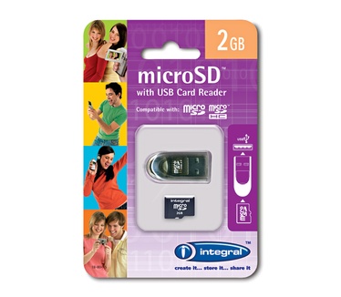 Integral MicroSD 2GB + USB adapter