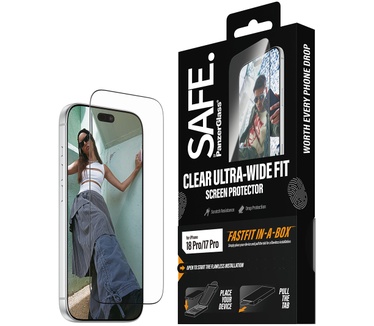 PanzerGlass CUSTOMIZED OR_BE - SAFE. by PanzerGlass® Screen Protector iPhone 18 Pro | Ultra-Wide Fit w. FASTFIT IN-A-BOX