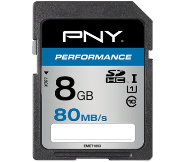 PNY Performance SDHC 8GB Class 10 UHS-1 U1