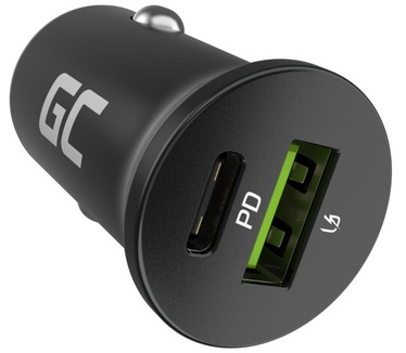 Green Cell GC CADM-GC-38AC - USB-Ladegeraet 38 W 1x USB-C USB-A schwarz