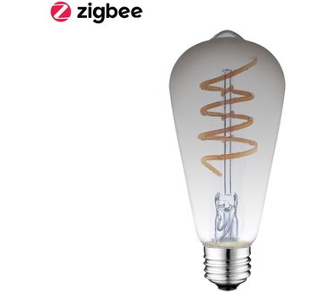 EcoDim Zigbee E27 led lamp edison instelbaar wit 5W (Smokey, ST64, )
