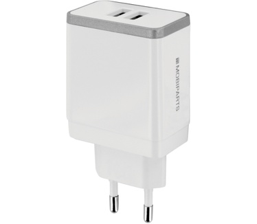 Mobiparts Wall Charger Dual USB 2.4A White