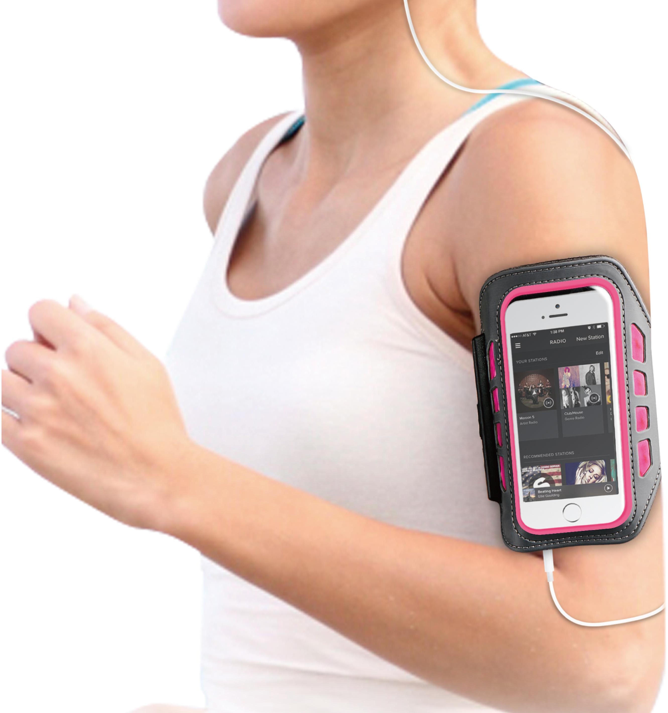 BeHello Universal Sportsarmband LED XXL Grey/Pink Roze Kenmerken