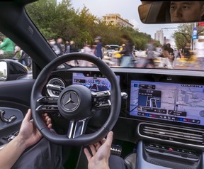 Een Mercedes-Benz CLA in Beijing met Drive Assist Pro