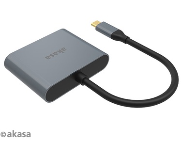 Akasa Type-C to Dual HDMI MST Adapter 4K@30Hz dual, 4K@60Hz single