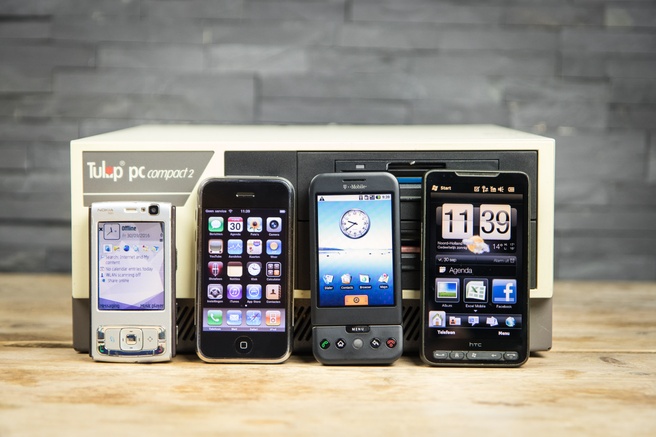 Nokia N95, iPhone 2g, T-Mobile G1 en HTC HD2