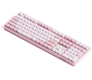 Akko Pompompurin 5108B Plus RGB Draadloos Hotswap Mechanisch Roze Gaming Toetsenbord