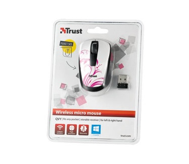 Trust QVY Wireless Micro Mouse Pink Swirls