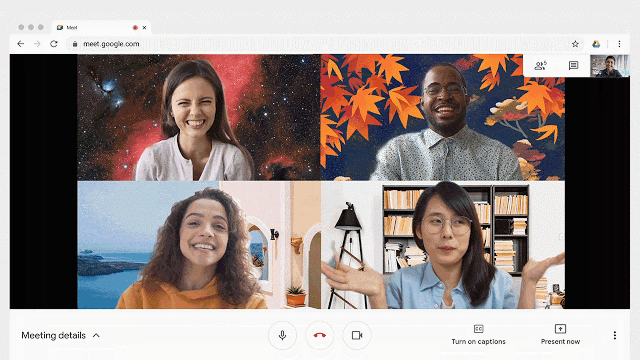 Google Meet virtuele achtergrond