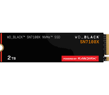 Sandisk WD_BLACK WD_BLACK SN7100X NVMe SSD 2 TB (tot 7250 MB/s, Officieel gelicentieerde opslag voor ROG Xbox Ally (X) en pc, PCIe Gen4, TLC 3D CBA NAND, 1 maand Xbox Game Pass Ultimate) Powered by