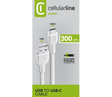 Cellular Line USB DATA CABLE HOME XL - USB-C Wit
