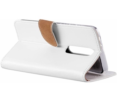 Luxe Lederen Bookcase hoesje voor de Nokia 5.1 Plus - Wit (Nokia 5.1 Plus) Wit
