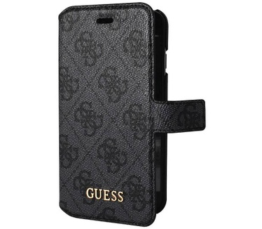 Guess Originele Monogram Folio Bookcase Hoesje - Grijs voor de iPhone 6 / 6S Zwart