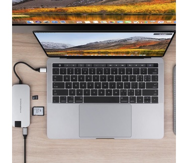 Hyper Drive slim 8-in-1 USB-C Hub (Zilver)