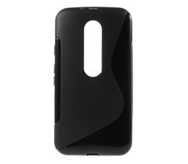qMust S-Style TPU Case Motorola Moto G (3rd gen) - zacht rubberen hoes - zwart