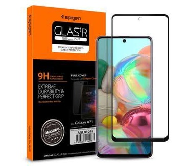 Spigen Full Cover Glass Protector Samsung Galaxy A71 Zwart