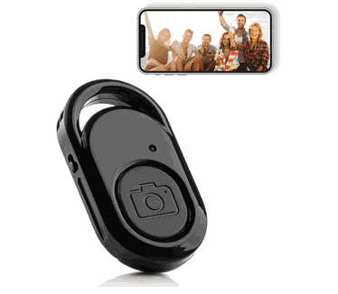 Mojogear Bluetooth remote shutter afstandsbediening voor smartphone camera – Robuust – zwart