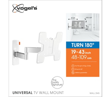 Vogel's WALL 3145 Draaibare tv-beugel 19"-43" Wit