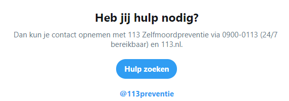 Twitter zelfmoord 113