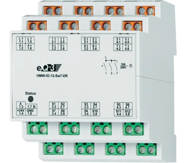 HomeMatic RS485 I/O-module 12 ingangen, 7 uitgangen DIN-rail