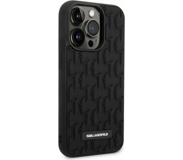 Karl Lagerfeld 3D Monogram - iPhone 14 Pro Max (6.7") - Zwart Zwart