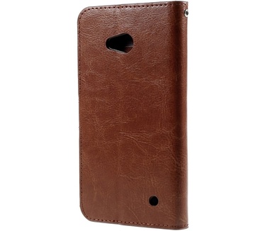 Merkloos Microsoft Lumia 640 Crazy Horse Leather Wallet Case Bruin