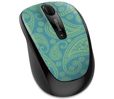 Microsoft Wireless Mouse 3500 Mint & Aqua Psly
